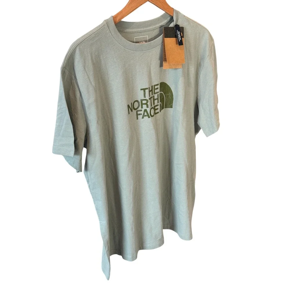 The North Face Womens Relaxed Fit Logo T-Shirt Sage Green Small NWT - Picture 4 of 9